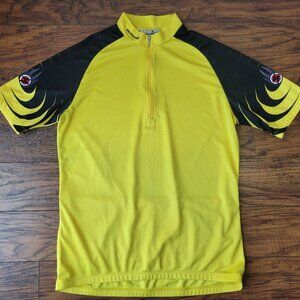 SUGOI Adrenalink Yellow Black 1/2 Zip Bike Cycling Jersey Short Sleeve Top sz XL